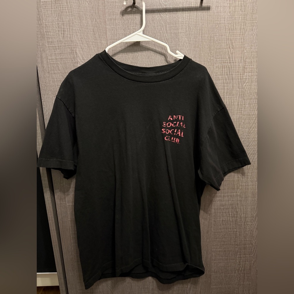 Anti Social Social Club WildLife Black/Red Short Sleeve Shirt size L